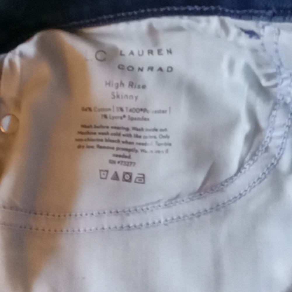 Lauren Conrad High Rise Skinny Jeans NWT - Picture 4 of 6